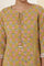 Yellow Buti Print Block Print Kurta