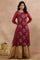 Purple Zari Embroidered Kurta And Skirt Set