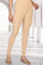Beige Solid Skinny Cotton Tights