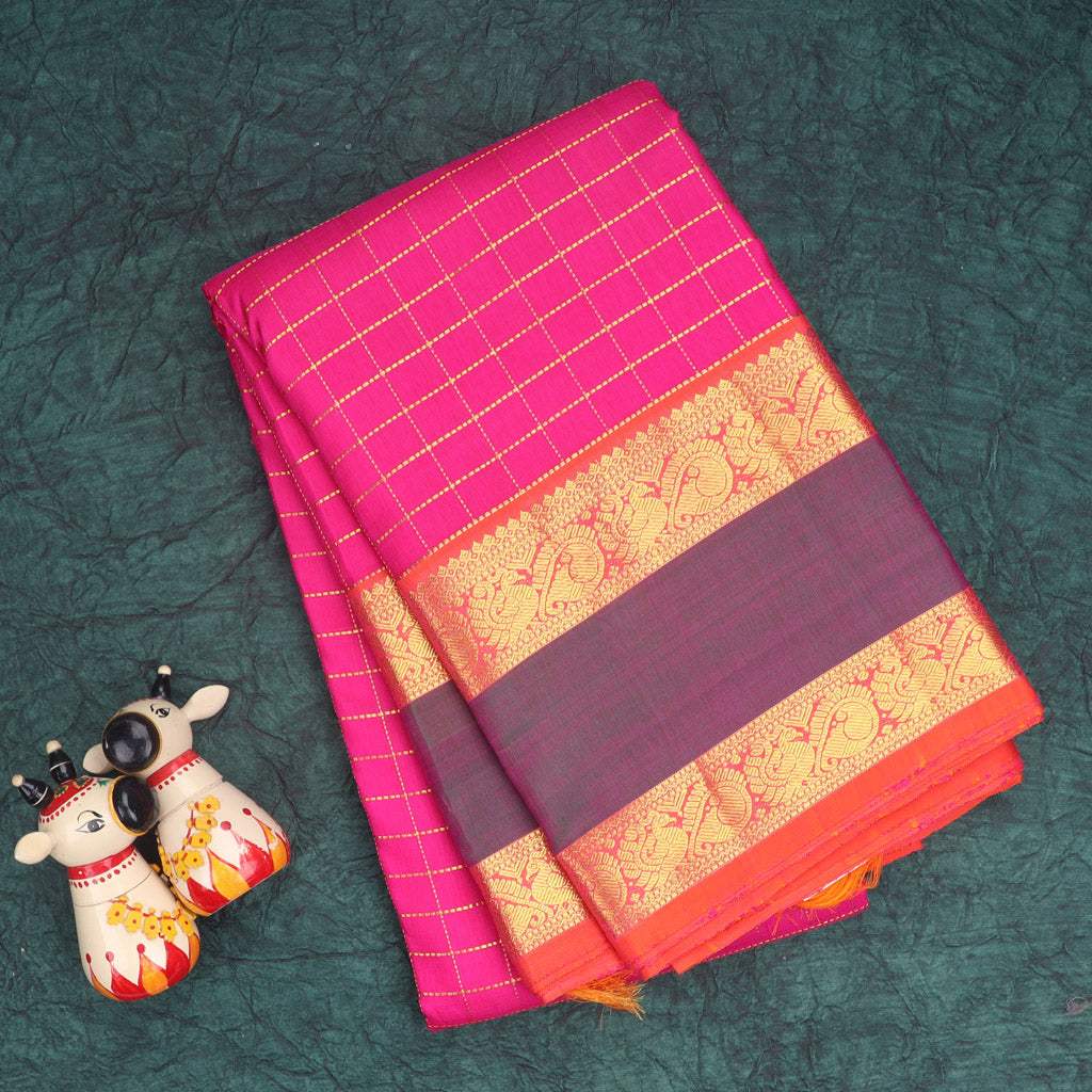 Prakash Silks & Sarees - Ikkat saree with kanjeevaram border Traditional silk  sarees #kanjeevaram #silk #saree #prakashsilks #southindianbride  #southindianwedding #bridesofindia #sareelove #indianwedding #weddings  #weddingsaree #bride #iwearhandloom ...