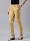 Women Solid Golden Yellow Mid Rise Cotton Pants