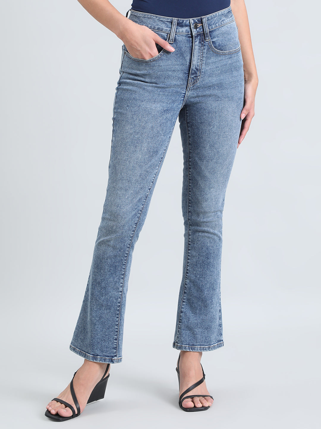 Light Blue Denim Boot Cut Jeans