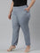 Women Dusty Blue Crepe Pants