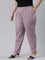 Women Solid Lilac Mid Rise Cotton Pants