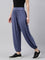 Women Solid Jean Blue Harem Pants