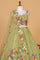 Pista Green Embroidered Lehenga