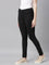 Women Black Stripe Printed Jeggings