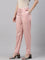 Women Solid Light Pink Mid Rise Cotton Pants