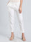 White Poly Modal Metallic Pants