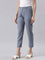 Women Dusty Blue Crepe Pants