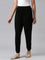 Girls Solid Black Harem Pants