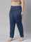 Women Solid Blue Denim Pencil Pants