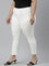 Women Solid White Mid Rise Cropped Jeggings