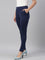 Women Solid Navy Stretch Ponte Pants