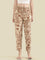 Brown Woven Viscose Printed Lounge Pants