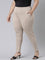 Women Solid Beige Stretch Ponte Pants