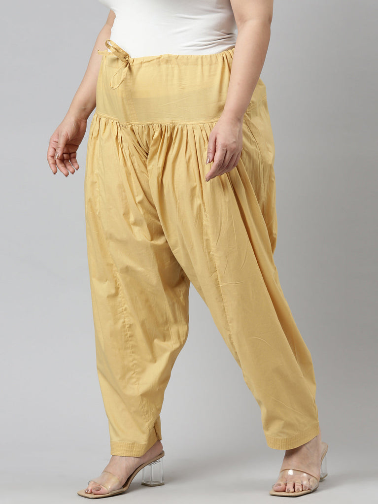 Women Yellow Cotton Churidar Leggings – Cherrypick