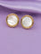 Designer Pearl Glow Round Stud Earrings