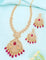 Designer Gold Polish Zirconia Necklace Set