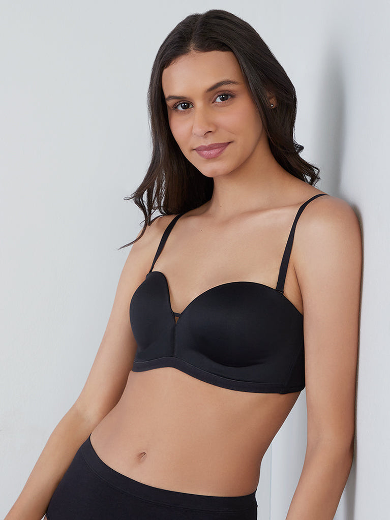 Invisible Bandeau Bra for Women Girls No Underwire Strapless Half Bras Tube  Top Bralettes Breathable Lingerie (Color : Black, Size : 70/32B) (Grey 32C)  : : Clothing, Shoes & Accessories