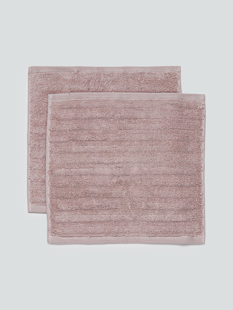 Westside Home Dusty Rose Self-Striped Small 550 GSM Face Towels Pack o –  Cherrypick