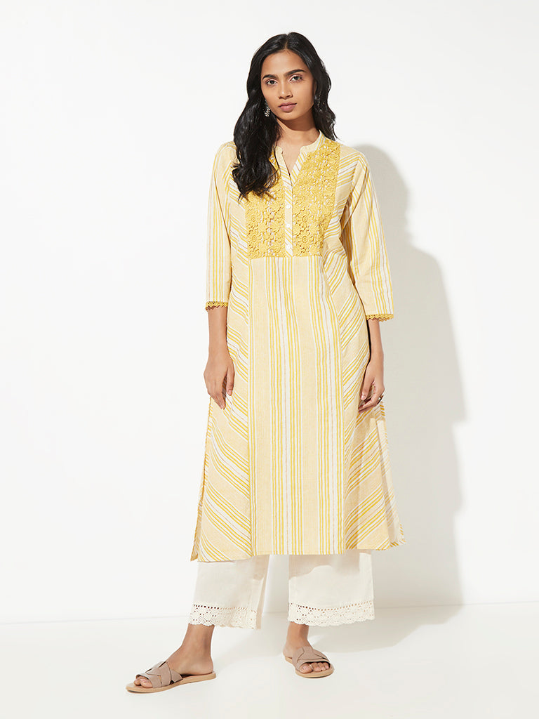 Utsa 2025 yellow kurta