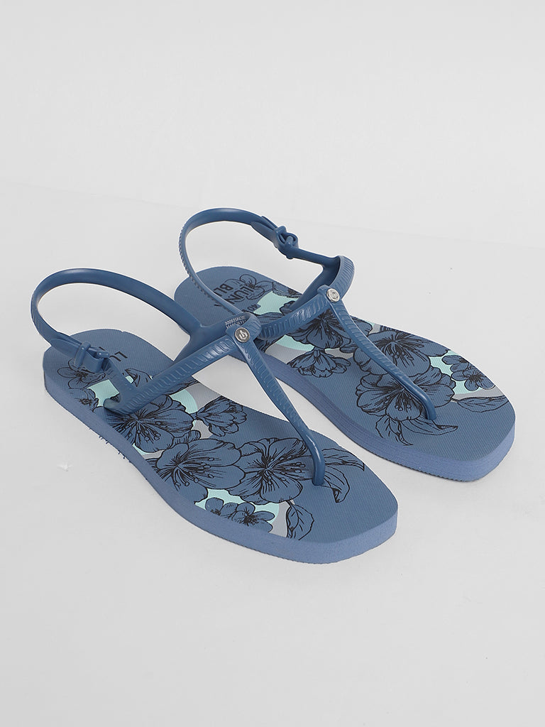 New Earth Origins LUNA Suede Slide Sandals Blueberry Blue Choose Size | eBay