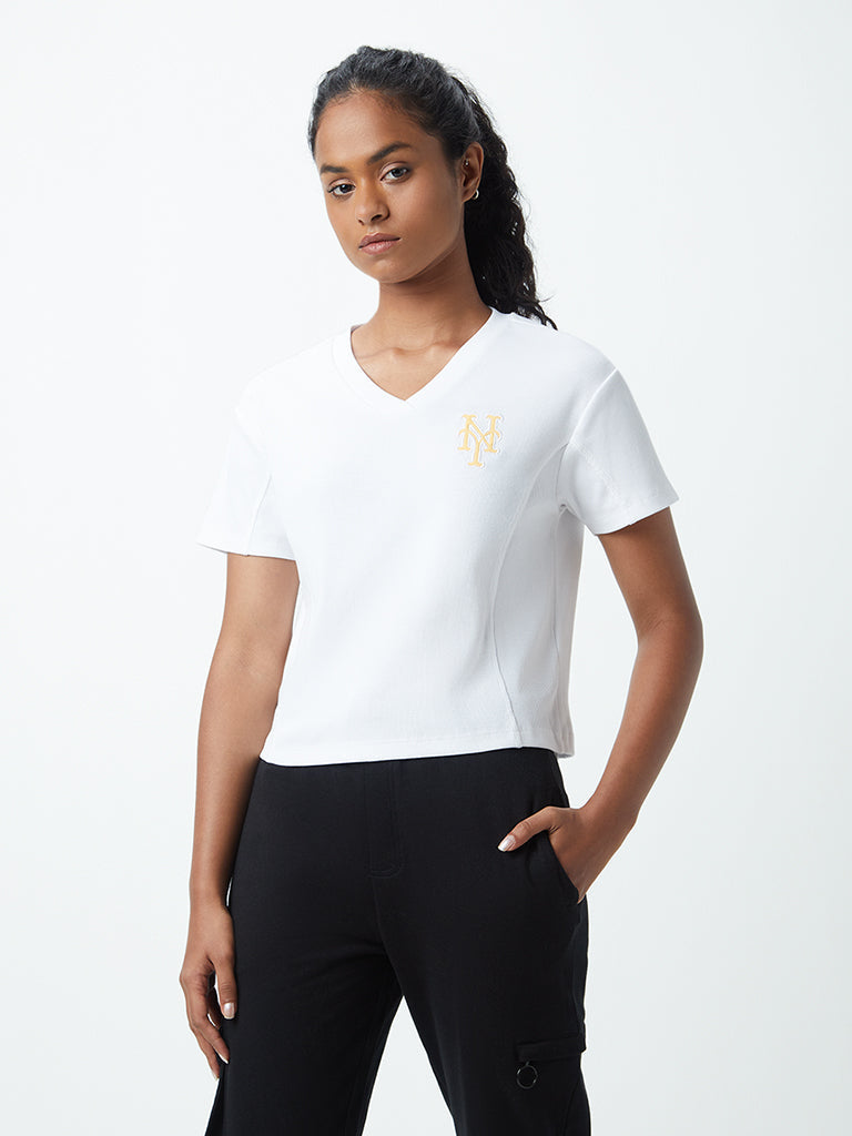 Buy Studiofit by Westside Black Text Design Joggers for Women