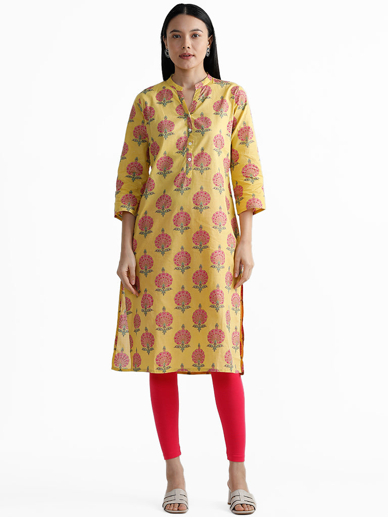 Utsa yellow clearance kurta