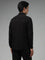 WES Formals Plain Black Slim Fit Shirt