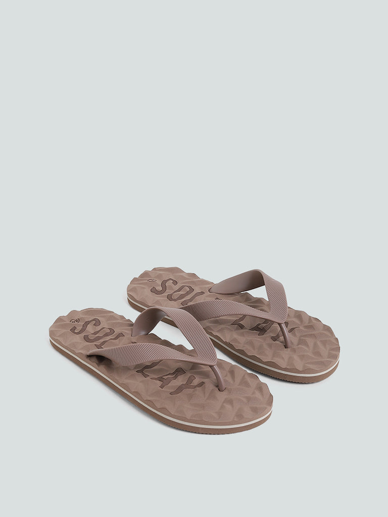 SOLEPLAY Taupe Monotone Flip Flop Cherrypick