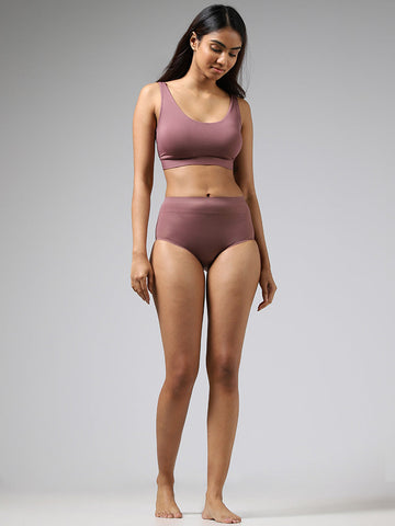 Buy Wunderlove by Westside Taupe Cross-Strapped Lounge Bra on