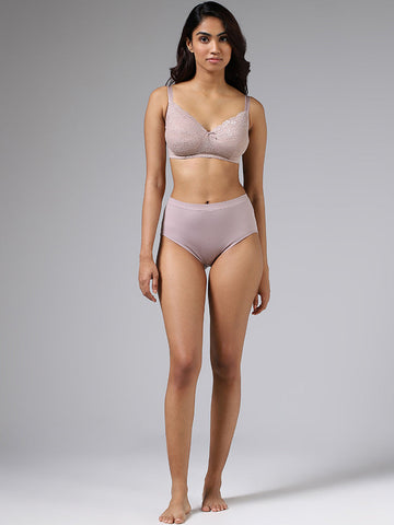 Wunderlove Solid Light Grey Seamless Full Brief