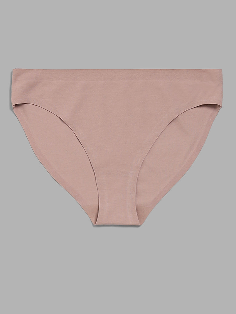 Wunderlove Solid Beige Seamless Brief