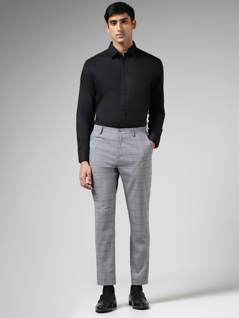 Grey pant black 2025 shirt formals