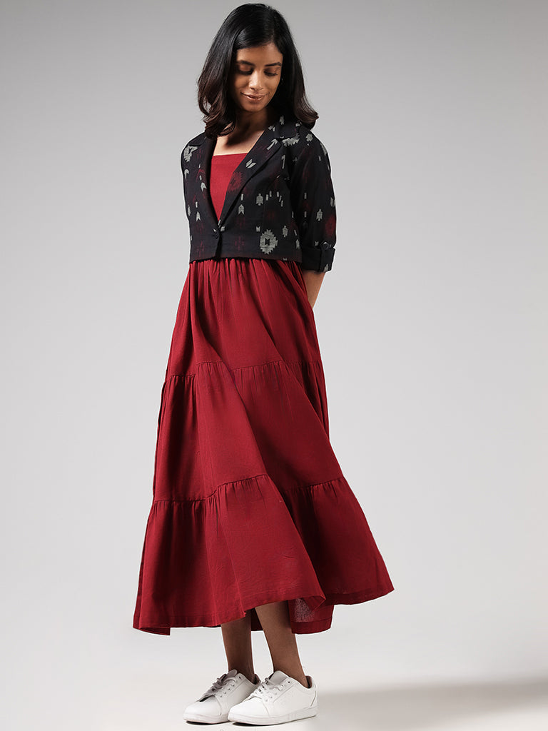 Buy HAUTE CURRY Ecru V Neck Rayon Women's Dress | Shoppers Stop