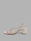 LUNA BLU Solid Ivory Block Sandals