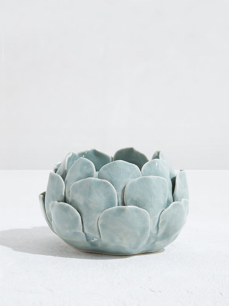 Westside Home Mint Ceramic Artichoke Tealight Holder