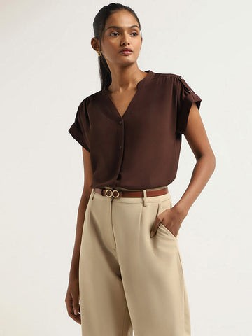 Wardrobe Brown Plain Top