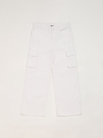 Y&F Kids Off White Relaxed - Fit High Rise Jeans