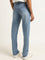 Nuon Blue Denim Straight Fit Mid Rise Jeans