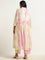 Diza Multicolour Marble Printed Fit-and-Flare Kurta