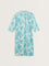 Utsa Turquoise Floral Printed Straight Cotton Kurta