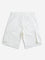 Y&F Kids Off-White Mid Rise Relaxed Fit Shorts