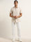 WES Casuals Beige Cotton Relaxed Fit Shirt