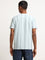 Nuon Blue Slim Fit Striped Cotton Blend T-Shirt