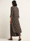 Utsa Black A-Line Printed Kurta