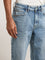 Nuon Blue Mid Rise Straight Fit Jeans