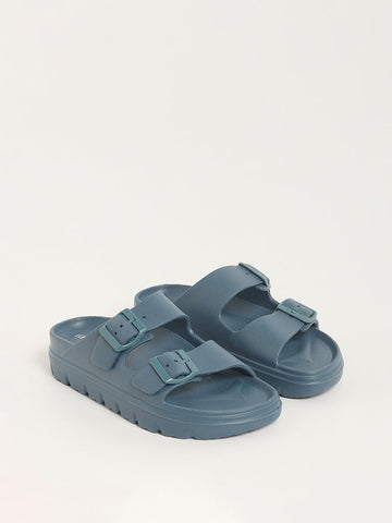 LUNA BLU Blue Double Band Flip-Flop