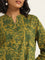 Utsa Green Straight Fit Printed Cotton Kurta